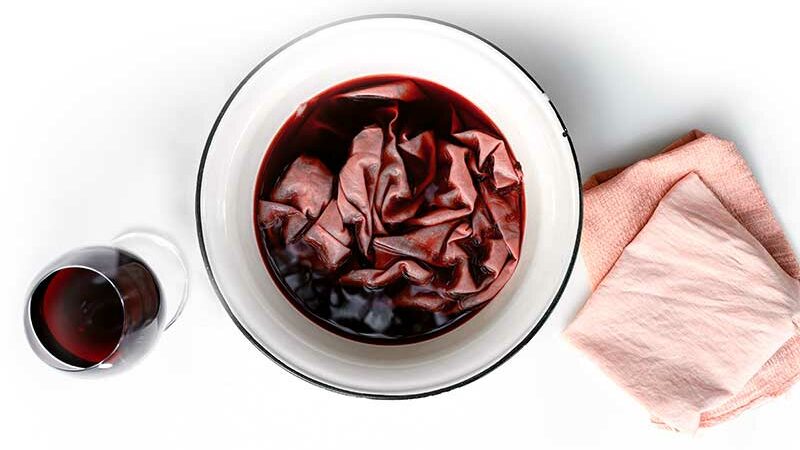 fabric soaked in natural dye